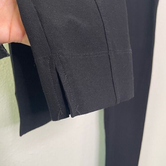 Eileen Fisher Solid Black Viscose Pull On Skinny Straight Leg Pants Size XS - Picture 4 of 9